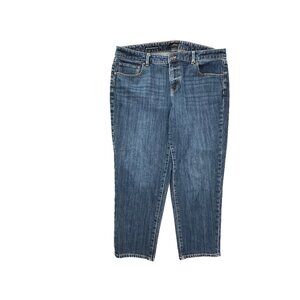 Talbots Everyday Relaxed Jean Women's size 16W Dark Wash Blue Denim Jeans